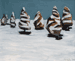 Wrapped Trees on a Snowy Plain